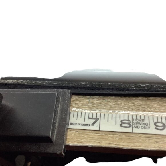 Pier 1 Imports Wood Carved Cross India Made Stands 13.5" x 6" Dark Brown - Picture 7 of 7